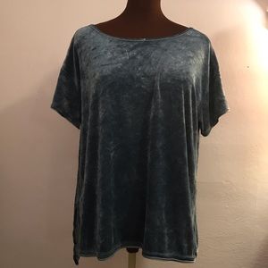 Green Tea XL Teal Short Sleeve Soft Oversized Top